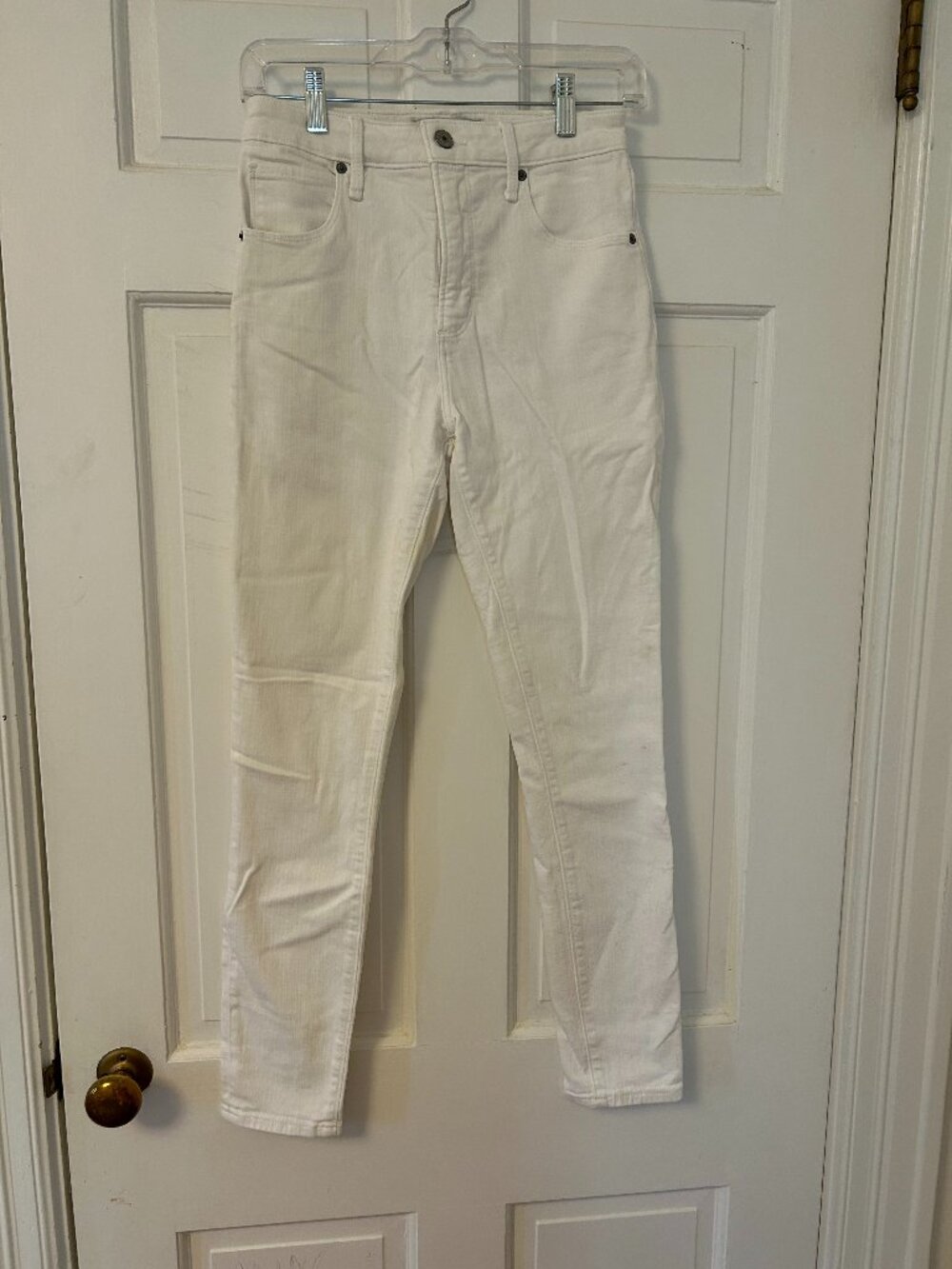 Abercrombie & Fitch White Jeans Womens Size 26 Super Skinny High Rise